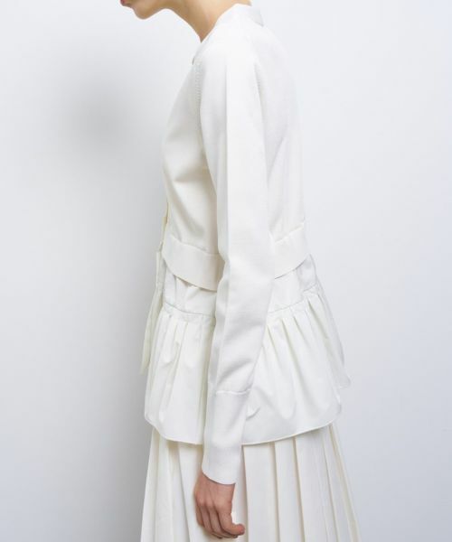 LANVIN en Bleu / ランバン オン ブルー カーディガン・ボレロ | タックペプラムコンビニットカーディガン | 詳細4