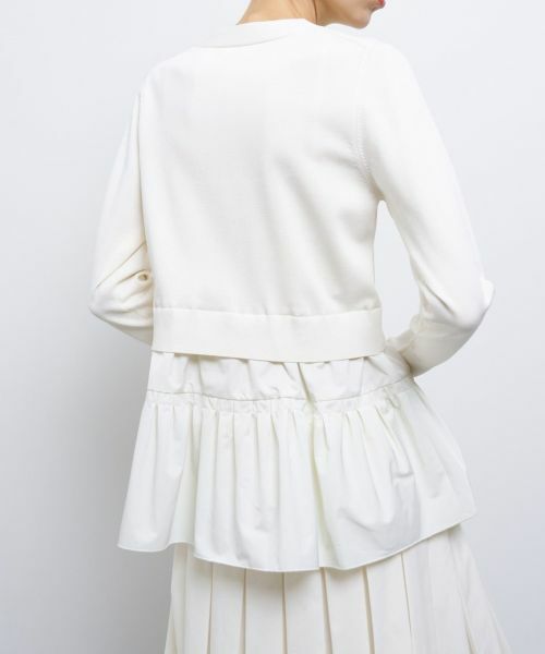 LANVIN en Bleu / ランバン オン ブルー カーディガン・ボレロ | タックペプラムコンビニットカーディガン | 詳細5