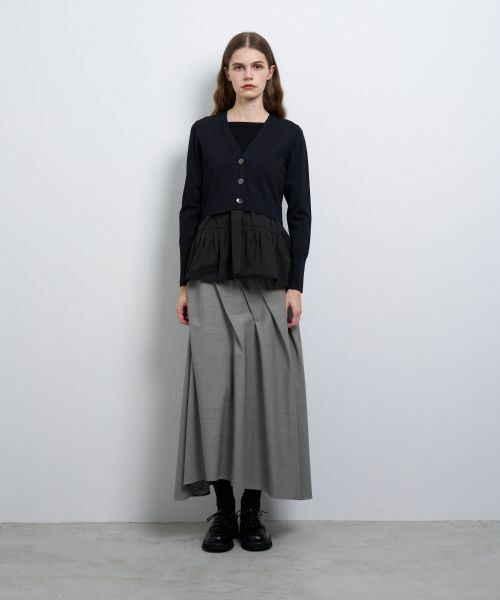 LANVIN en Bleu / ランバン オン ブルー カーディガン・ボレロ | タックペプラムコンビニットカーディガン | 詳細6