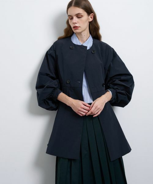 LANVIN en Bleu / ランバン オン ブルー その他アウター | コットンタフタベルテッドコート | 詳細3