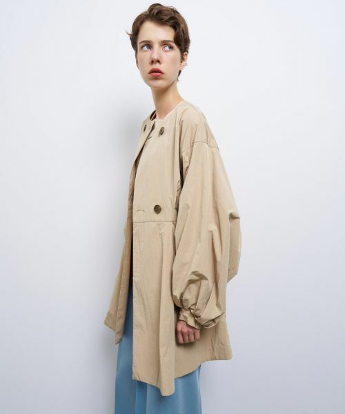 LANVIN en Bleu / ランバン オン ブルー その他アウター | コットンタフタベルテッドコート | 詳細8