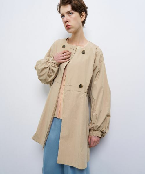 LANVIN en Bleu / ランバン オン ブルー その他アウター | コットンタフタベルテッドコート | 詳細9