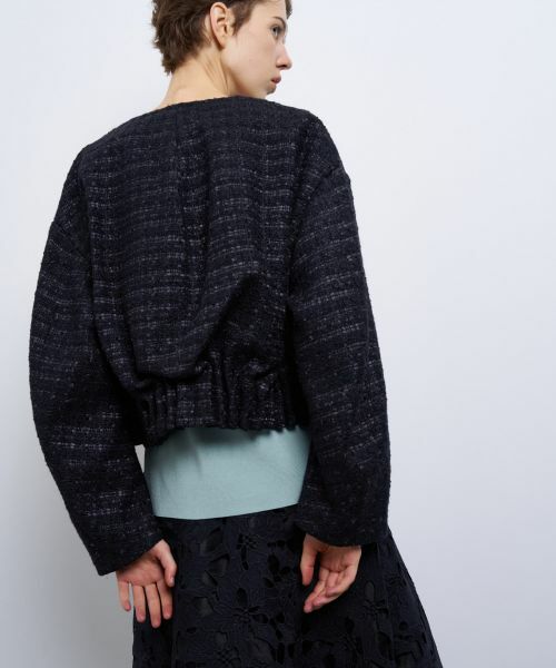 LANVIN en Bleu / ランバン オン ブルー テーラードジャケット | ツイードノーカラーブルゾンジャケット | 詳細5