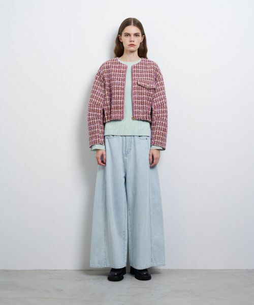 LANVIN en Bleu / ランバン オン ブルー テーラードジャケット | ツイードノーカラーブルゾンジャケット | 詳細7