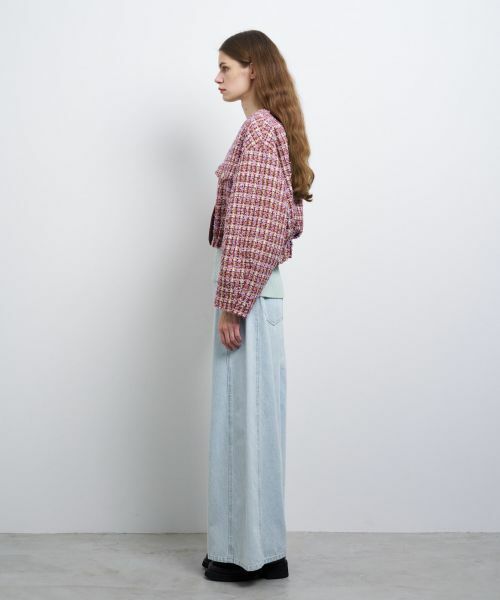 LANVIN en Bleu / ランバン オン ブルー テーラードジャケット | ツイードノーカラーブルゾンジャケット | 詳細8