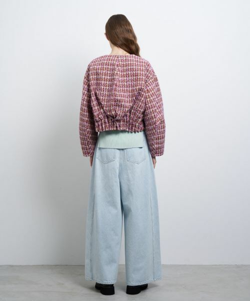 LANVIN en Bleu / ランバン オン ブルー テーラードジャケット | ツイードノーカラーブルゾンジャケット | 詳細9