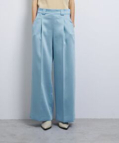 LANVIN en Bleu / ランバン オン ブルー その他パンツ | シルキーダブルクロスストレートワイドパンツ