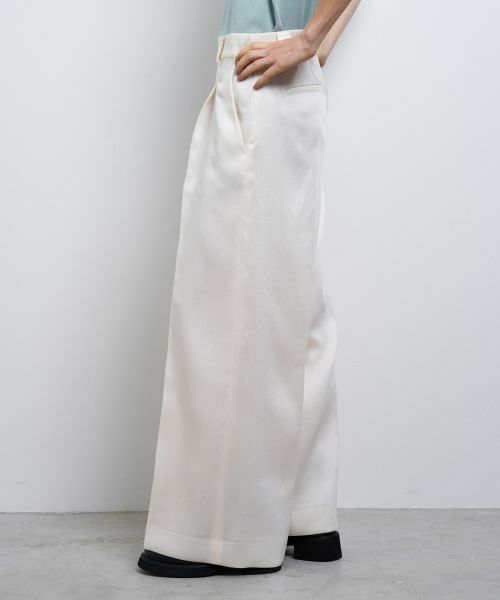 LANVIN en Bleu / ランバン オン ブルー その他パンツ | シルキーダブルクロスストレートワイドパンツ | 詳細11