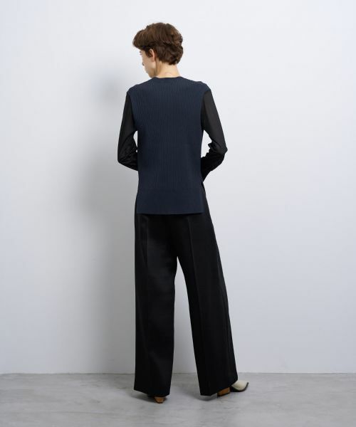 LANVIN en Bleu / ランバン オン ブルー その他パンツ | シルキーダブルクロスストレートワイドパンツ | 詳細16