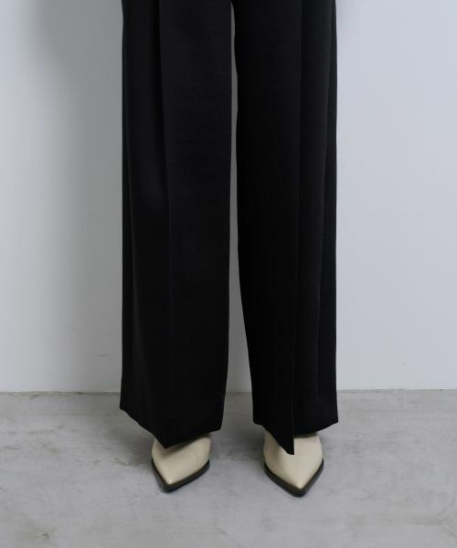 LANVIN en Bleu / ランバン オン ブルー その他パンツ | シルキーダブルクロスストレートワイドパンツ | 詳細19