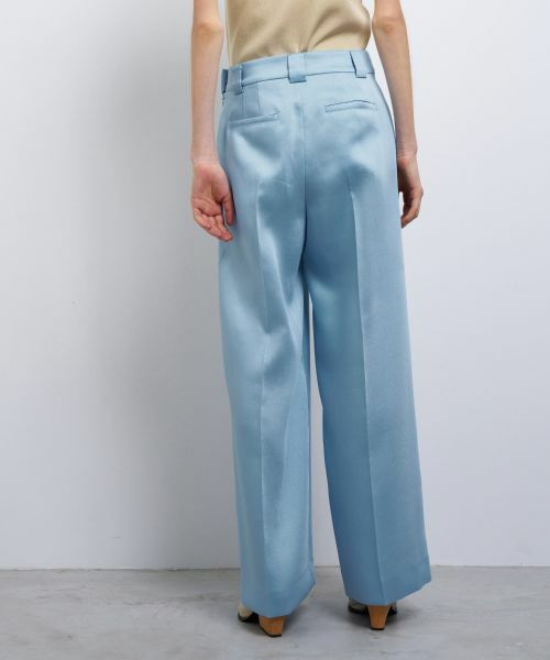 LANVIN en Bleu / ランバン オン ブルー その他パンツ | シルキーダブルクロスストレートワイドパンツ | 詳細5