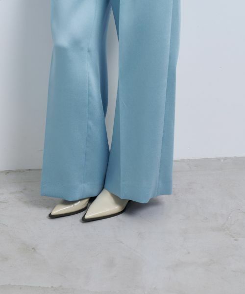 LANVIN en Bleu / ランバン オン ブルー その他パンツ | シルキーダブルクロスストレートワイドパンツ | 詳細6