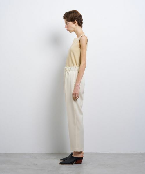 LANVIN en Bleu / ランバン オン ブルー その他パンツ | ダブルクロスゴムテーパードパンツ | 詳細2