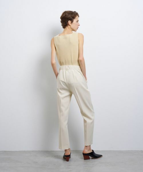 LANVIN en Bleu / ランバン オン ブルー その他パンツ | ダブルクロスゴムテーパードパンツ | 詳細3