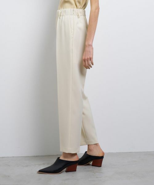 LANVIN en Bleu / ランバン オン ブルー その他パンツ | ダブルクロスゴムテーパードパンツ | 詳細4