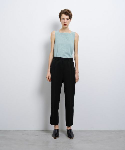 LANVIN en Bleu / ランバン オン ブルー その他パンツ | ダブルクロスゴムテーパードパンツ | 詳細8