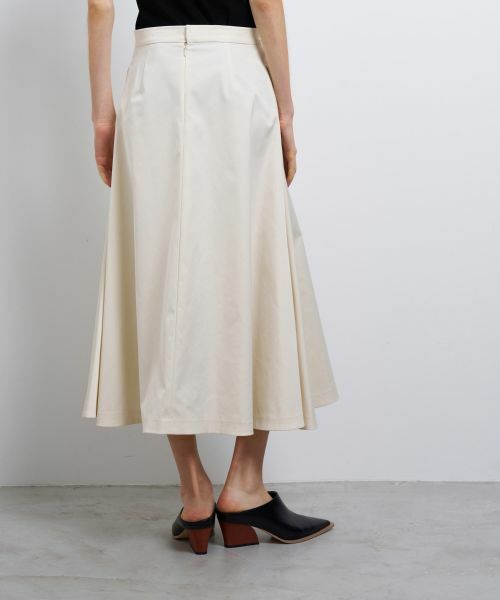 LANVIN en Bleu / ランバン オン ブルー ロング・マキシ丈スカート | ストレッチサテンフレアスカート | 詳細5