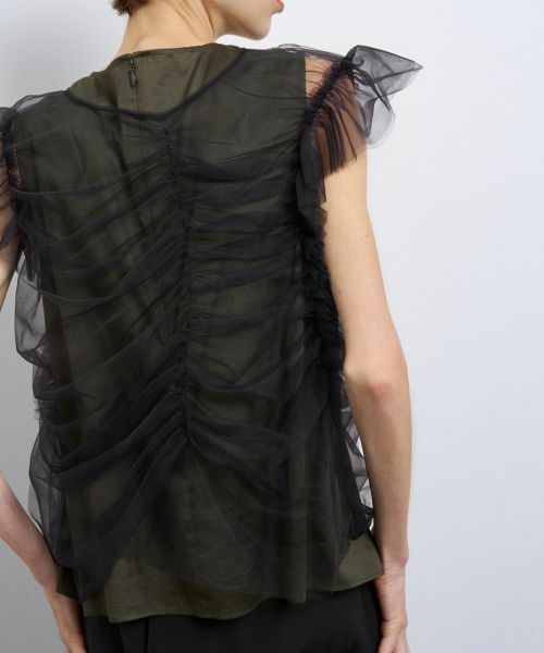 LANVIN en Bleu / ランバン オン ブルー シャツ・ブラウス | アシンメチュールレイヤードブラウス | 詳細10