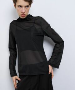 LANVIN en Bleu / ランバン オン ブルー Tシャツ | シアーフレアスリーブカットソー