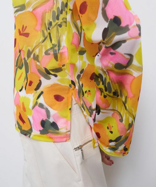 LANVIN en Bleu / ランバン オン ブルー Tシャツ | C'est le Printempsフレアスリーブカットソー | 詳細6