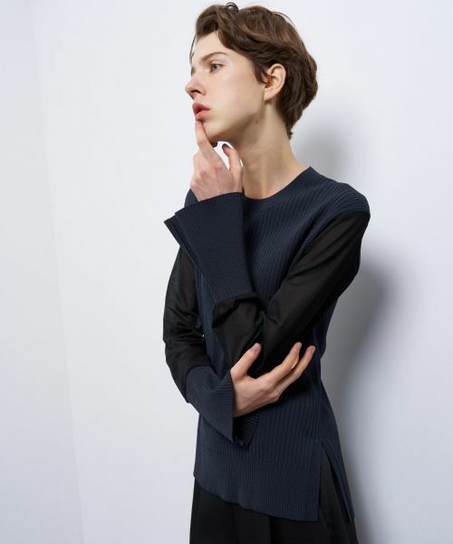 LANVIN en Bleu / ランバン オン ブルー ニット・セーター | シアースリーブコンビニット | 詳細10