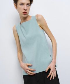 LANVIN en Bleu / ランバン オン ブルー ニット・セーター | スクエアネックノースリーブニット