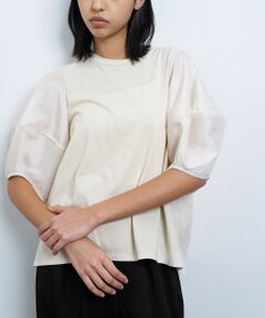 ◆美品◆ LANVINenBleu ランバンオンブルー リボン Tシャツ グレー LANVIN en Bleu / ランバン オン ブルー | ファッション通販