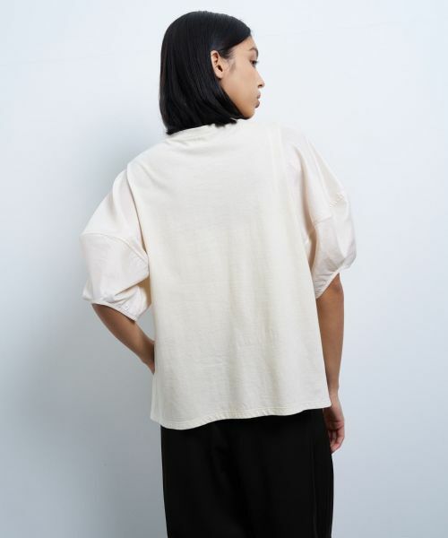 LANVIN en Bleu / ランバン オン ブルー Tシャツ | コクーンスリーブコンビカットソー | 詳細13