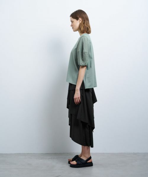 LANVIN en Bleu / ランバン オン ブルー Tシャツ | コクーンスリーブコンビカットソー | 詳細16