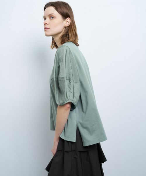 LANVIN en Bleu / ランバン オン ブルー Tシャツ | コクーンスリーブコンビカットソー | 詳細19