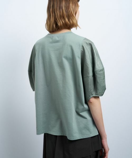 LANVIN en Bleu / ランバン オン ブルー Tシャツ | コクーンスリーブコンビカットソー | 詳細20