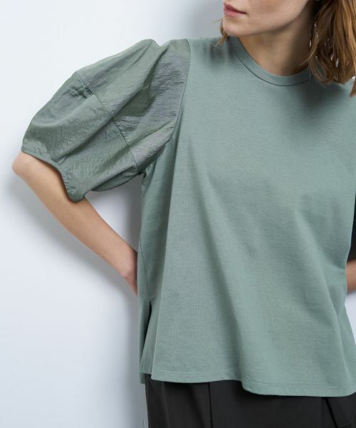 LANVIN en Bleu / ランバン オン ブルー Tシャツ | コクーンスリーブコンビカットソー | 詳細21