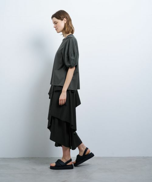 LANVIN en Bleu / ランバン オン ブルー Tシャツ | コクーンスリーブコンビカットソー | 詳細23