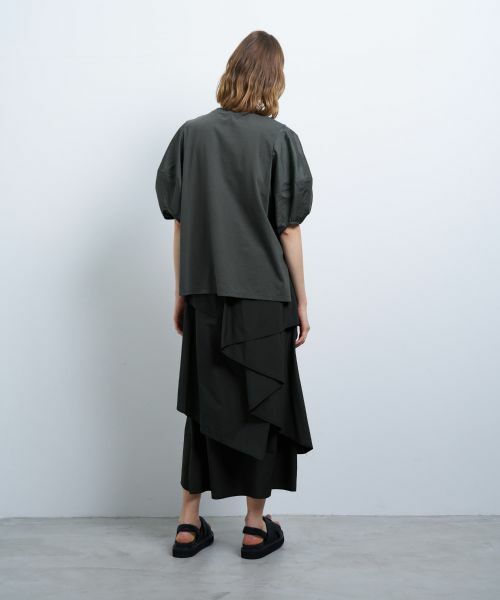 LANVIN en Bleu / ランバン オン ブルー Tシャツ | コクーンスリーブコンビカットソー | 詳細24