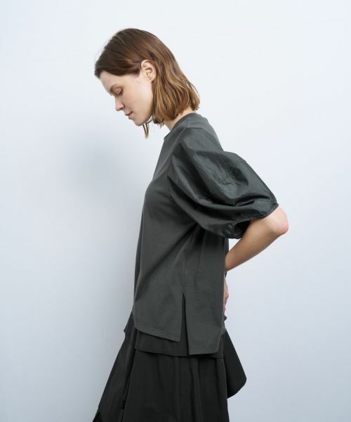 LANVIN en Bleu / ランバン オン ブルー Tシャツ | コクーンスリーブコンビカットソー | 詳細26