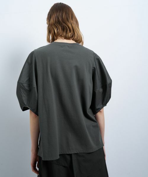 LANVIN en Bleu / ランバン オン ブルー Tシャツ | コクーンスリーブコンビカットソー | 詳細27