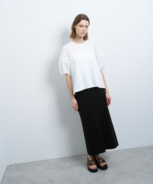 LANVIN en Bleu / ランバン オン ブルー Tシャツ | コクーンスリーブコンビカットソー | 詳細28