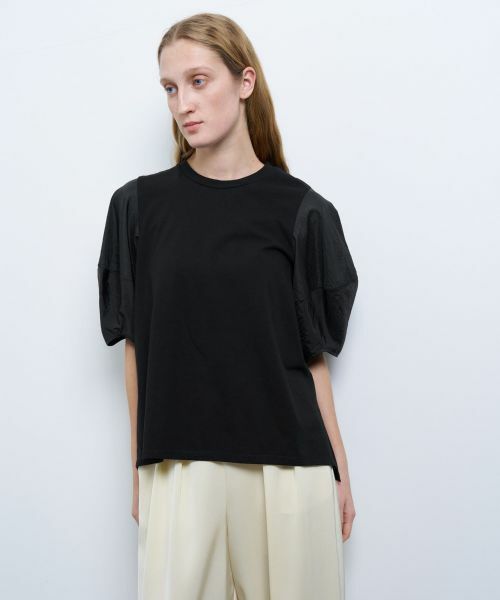 LANVIN en Bleu / ランバン オン ブルー Tシャツ | コクーンスリーブコンビカットソー | 詳細4