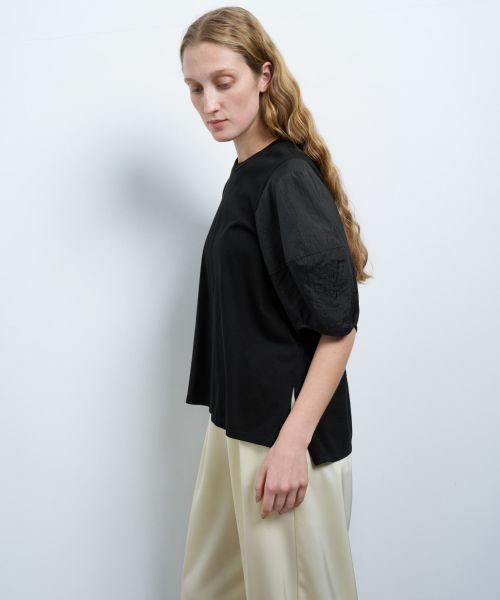 LANVIN en Bleu / ランバン オン ブルー Tシャツ | コクーンスリーブコンビカットソー | 詳細5