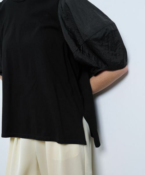 LANVIN en Bleu / ランバン オン ブルー Tシャツ | コクーンスリーブコンビカットソー | 詳細7