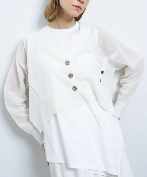 LANVIN en Bleu / ランバン オン ブルー カーディガン・ボレロ | ショートメニーウェイカーディガン | 詳細15