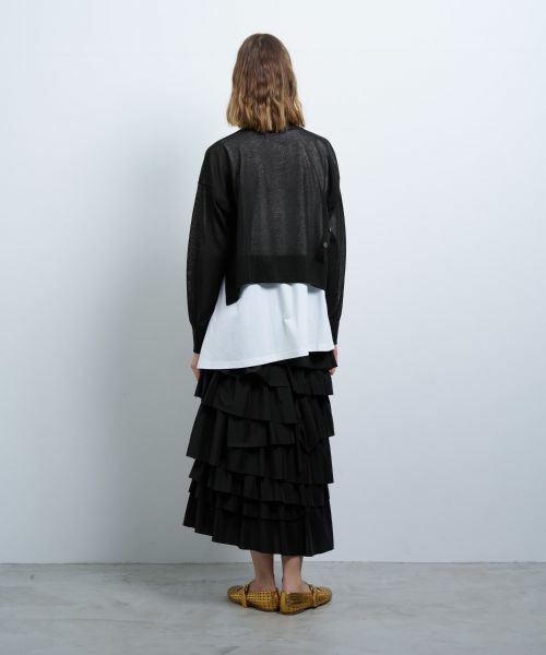 LANVINコレクション ボレロカーディガン38 黒 セール】 ショートメニーウェイカーディガン （カーディガン・ボレロ