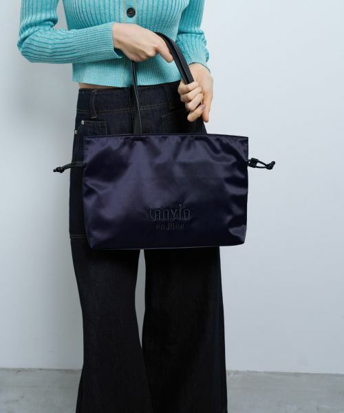 LANVIN en Bleu / ランバン オン ブルー その他小物 | サテンナイロンドロストトートバッグ小 | 詳細3