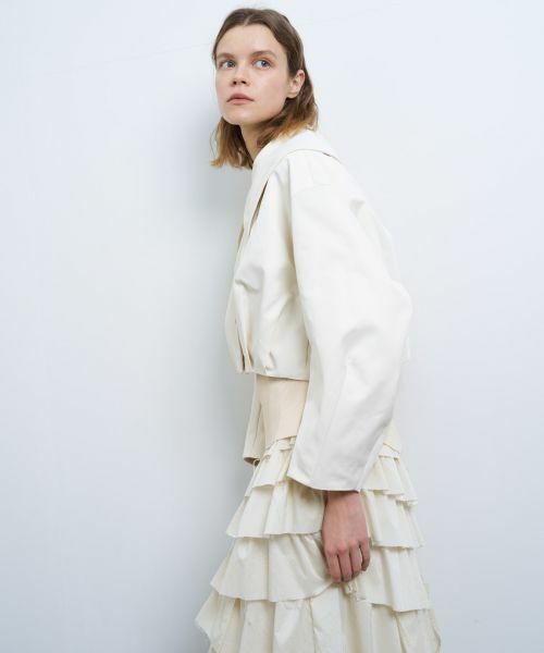 LANVIN en Bleu / ランバン オン ブルー テーラードジャケット | ビッグカラータックブルゾン | 詳細11