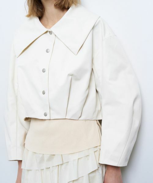 LANVIN en Bleu / ランバン オン ブルー テーラードジャケット | ビッグカラータックブルゾン | 詳細13