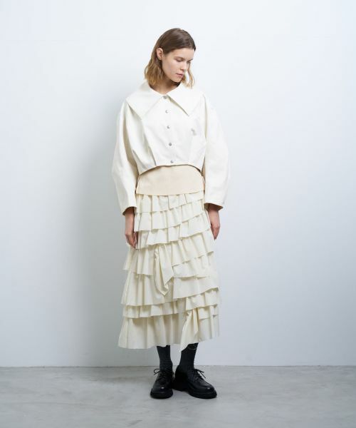 LANVIN en Bleu / ランバン オン ブルー テーラードジャケット | ビッグカラータックブルゾン | 詳細8