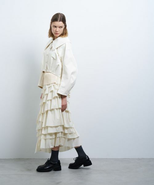 LANVIN en Bleu / ランバン オン ブルー テーラードジャケット | ビッグカラータックブルゾン | 詳細9