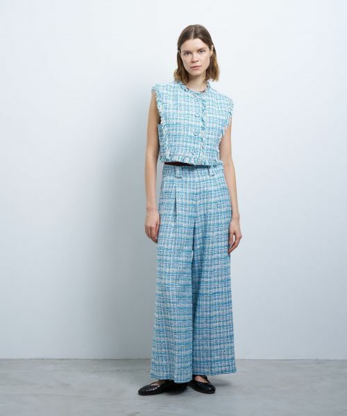 LANVIN en Bleu / ランバン オン ブルー テーラードジャケット | ツイード２ＷＡＹショートベスト | 詳細1