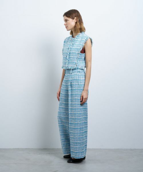 LANVIN en Bleu / ランバン オン ブルー テーラードジャケット | ツイード２ＷＡＹショートベスト | 詳細2