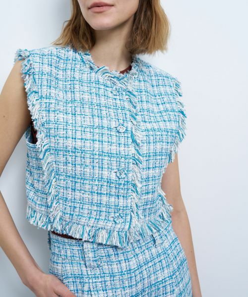 LANVIN en Bleu / ランバン オン ブルー テーラードジャケット | ツイード２ＷＡＹショートベスト | 詳細4